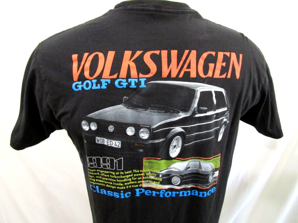 EUC! Volkswagen 1991 Golf GTI Retro Black T Shirt Men Sz L